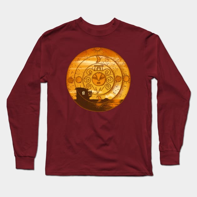 Keys of Atlantis distressed Long Sleeve T-Shirt by Olipop